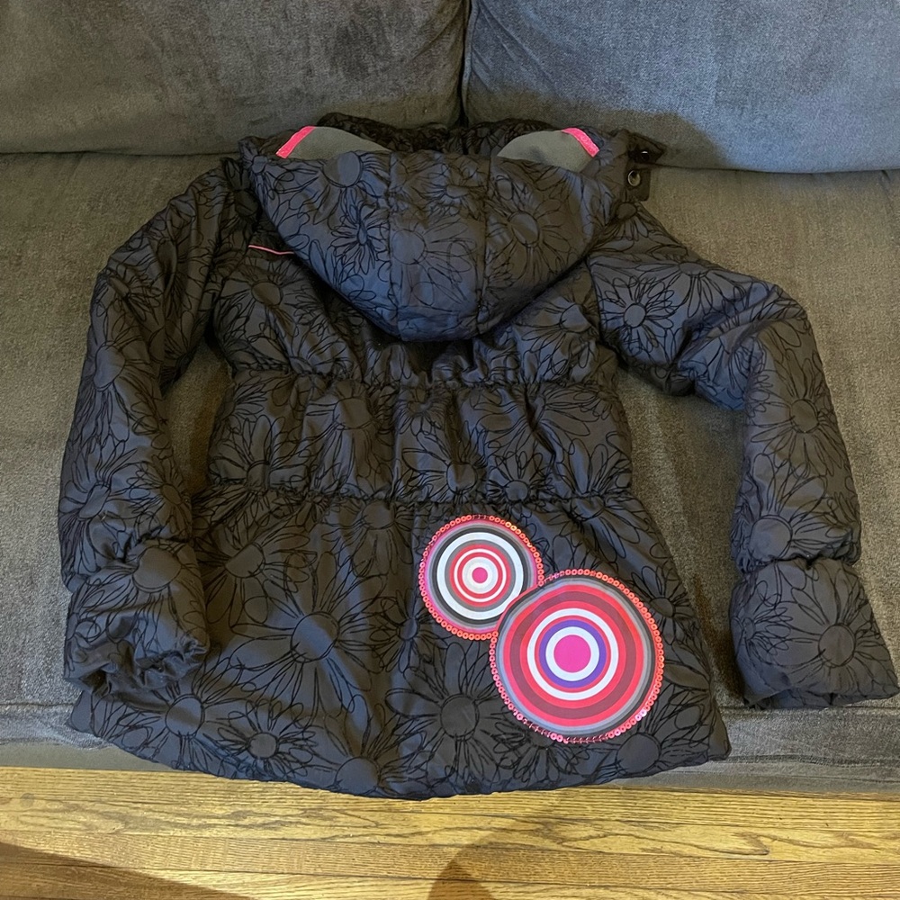 Desigual | Black Paisley Rick Puffer Coat - Girls